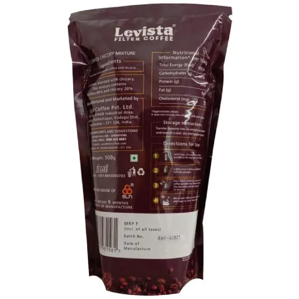 LEVISTA Filter Coffee With Chicory - 80-20, 500 g-2.webp